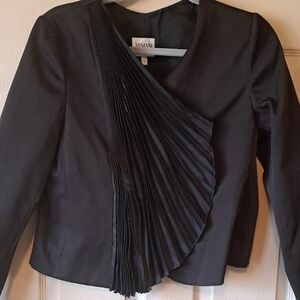 Giorgio Armani Black Pleated Women's Blazer